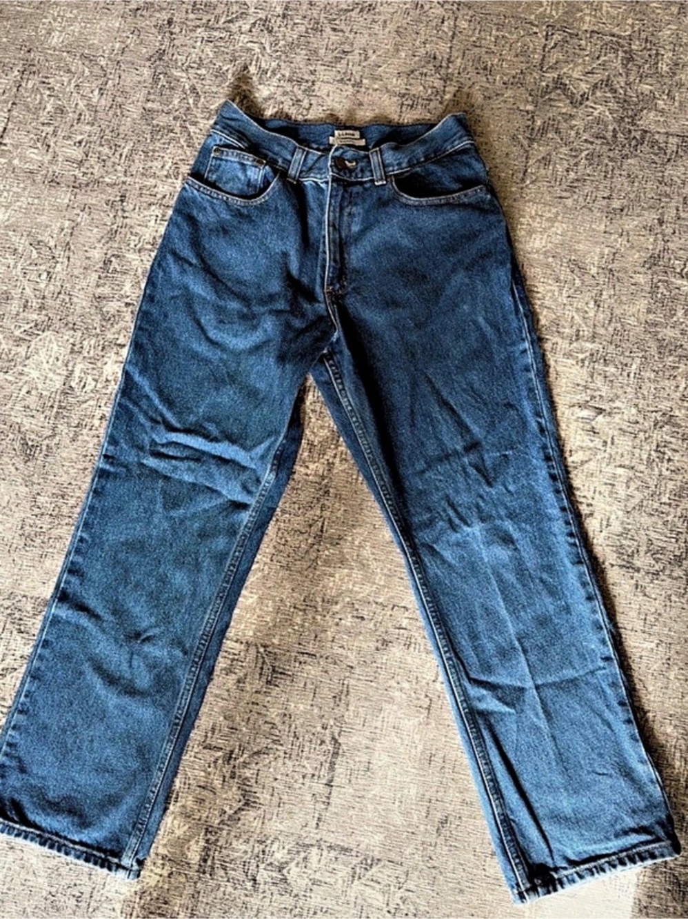 L.L.Bean Original Fit Straight Leg Jeans in Blue Waist 10